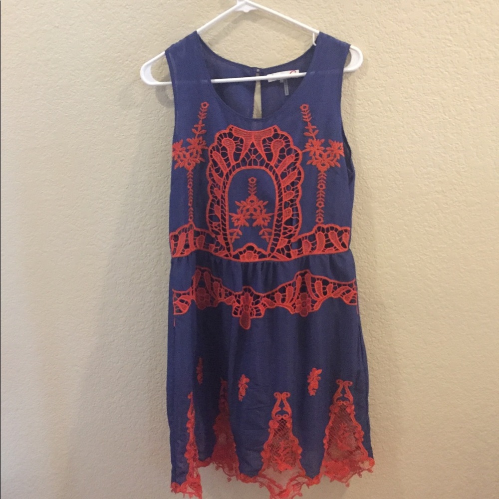 Blue & Orange Dress